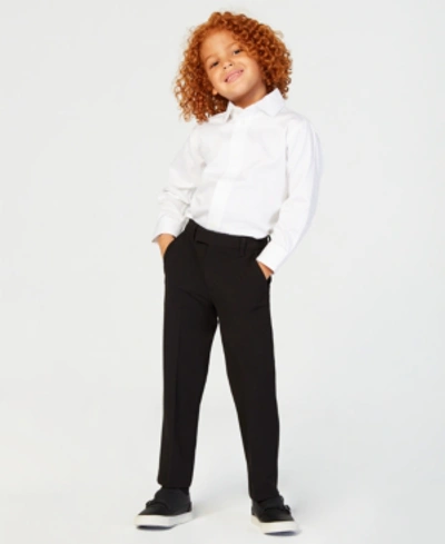 Calvin Klein Kids' Little Boys Infinite Stretch Suit Pants In Black
