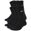 Nike Kids' 6-pk. Cushioned Crew Socks, Big Boys In Black