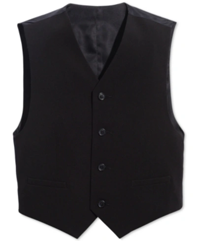 Calvin Klein Kids' Big Boys Slim Fit Stretch Suit Vest In Black
