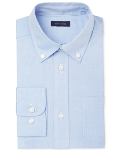 Tommy Hilfiger Kids' Big Boys Front Pocket Pinpoint Oxford Shirt In Strong Blue Stripe