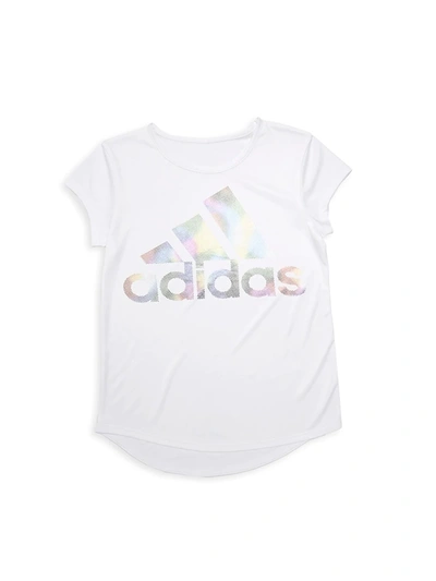 Adidas Originals Kids' Adidas Big Girls Short Sleeve Aeroready Rainbow Logo  Foil T-shirt In White | ModeSens