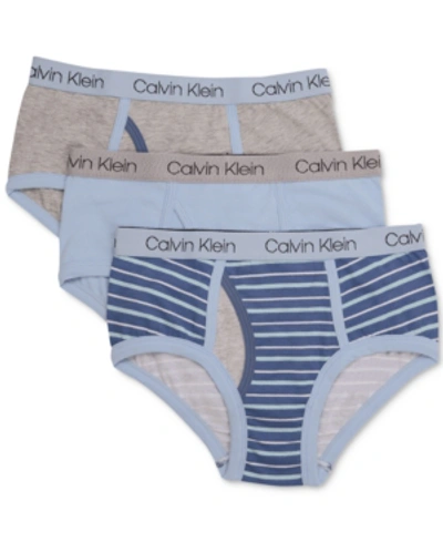 Calvin Klein Kids' 3-pk. Cotton Briefs, Little Boys & Big Boys In Blue Bell