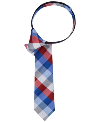 Tommy Hilfiger Kids' Big Boys All-over Buffalo Grid Pattern Tie In Red