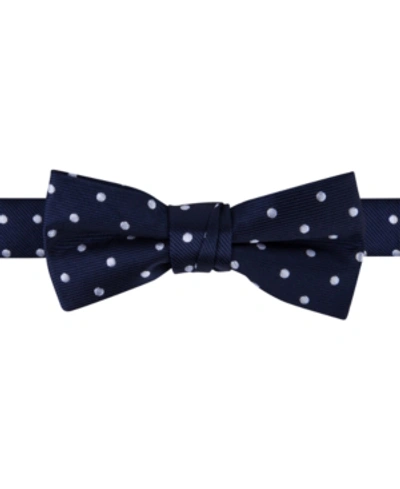 Tommy Hilfiger Kids' Big Boys Pre-tied All-over Dot Bow Tie In Navy