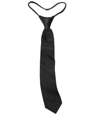Calvin Klein Kids' Big Boys Solid Vellum Zipper Necktie In Black