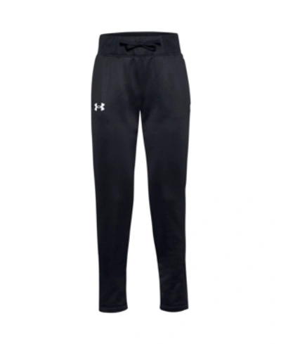 Under Armour Kids' Big Girls Heat Gear Ankle Crop Pants In Black,white