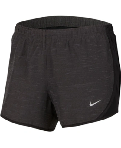 Nike Kids' Big Girls Dri-fit Tempo Running Shorts In Black Heather