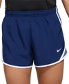 Nike Kids' Big Girls Dri-fit Dry Tempo Running Shorts In Blue Void/mystic Navy/white/(white) (c/o)