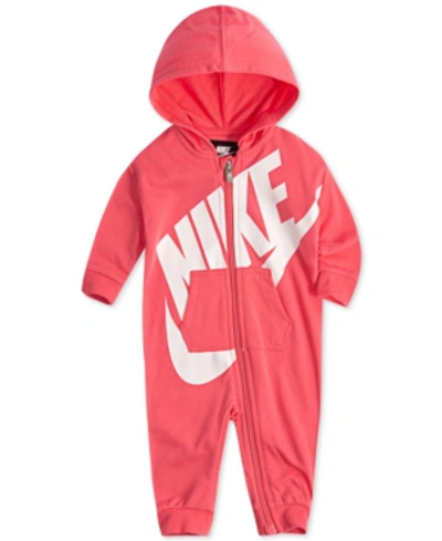 Nike Baby Boys And Girls Play All Day Hooded Coverall In Brght Pink