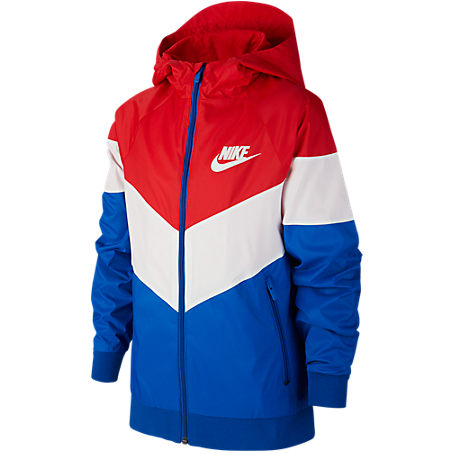 Nike Kids' Big Boys Sportswear Windrunner Hooded Jacket In Red | ModeSens