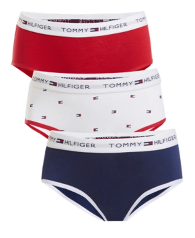 Tommy Hilfiger Kids' Little & Big Girls 3-pk. Hipster Underwear In Flag Blue