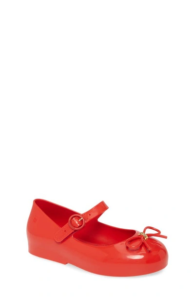 Mini Melissa Kids' Sweet Love Mary Jane Flats, Baby/toddler In Red