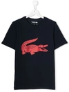 Lacoste Kids' Toddler, Little And Big Boys Sport Croc Graphic T-shirt In Blue