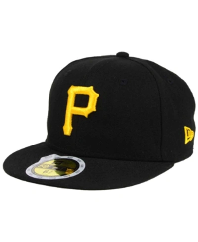 New Era Kids' Big Boys And Girls Pittsburgh Pirates Authentic Collection 59fifty Cap In Black