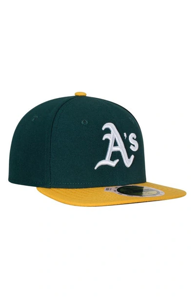 New Era Kids' Oakland Athletics Authentic Collection 59fifty Cap In Green/yellow