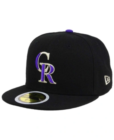 New Era Kids' Big Boys And Girls Colorado Rockies Authentic Collection 59fifty Cap In Black