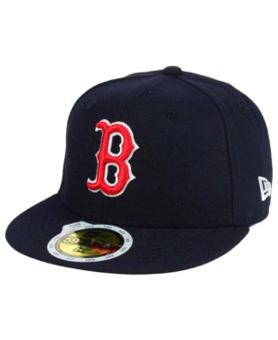 New Era Kids' Big Boys And Girls Boston Red Sox Authentic Collection 59fifty Cap In Navy