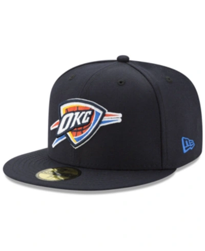 New Era Oklahoma City Thunder Basic 59fifty Fitted Cap 2018 In Black