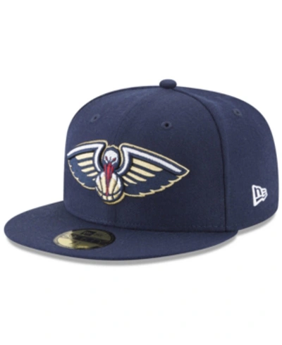 New Era New Orleans Pelicans Basic 59fifty Fitted Cap In Navy