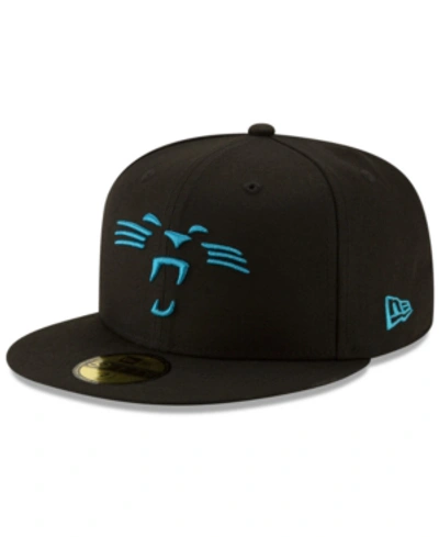 New Era Carolina Panthers Logo Elements Collection 59fifty Fitted Cap In Black