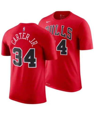 Nike Men's Wendell Carter Jr. Chicago Bulls Icon Player T-shirt In Red