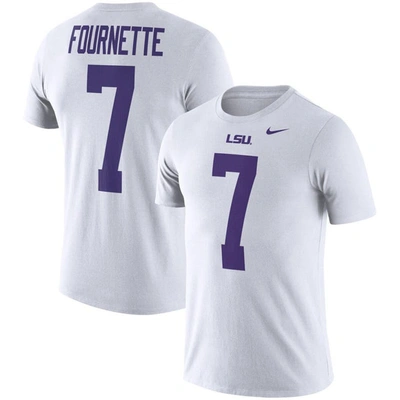 Nike Men's Leonard Fournette Lsu Tigers Name And Number T-shirt In White