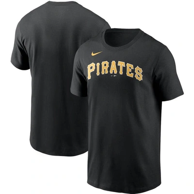 Nike Pittsburgh Pirates Fuse Wordmark  Men's Mlb T-shirt In Black