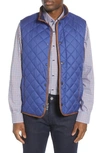 Peter Millar Essex Quilted Camo Traveler Vest In Night Sky