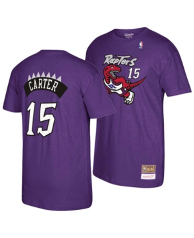Mitchell & Ness Kids' Big Boys Vince Carter Toronto Raptors Hardwood Classic Player T-shirt In Purple/red