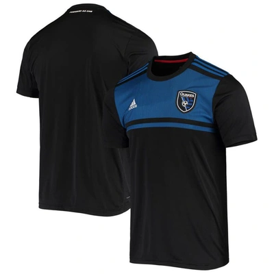 Adidas Originals Adidas Black San Jose Earthquakes 2020 Replica Blank Primary Aeroready Jersey In Black/blue