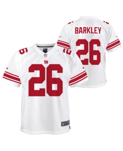Nike Kids' Big Boys Saquon Barkley New York Giants Game Jersey In White