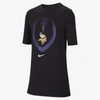 Nike Kids' Big Boys Minnesota Vikings Football Icon T-shirt In Black