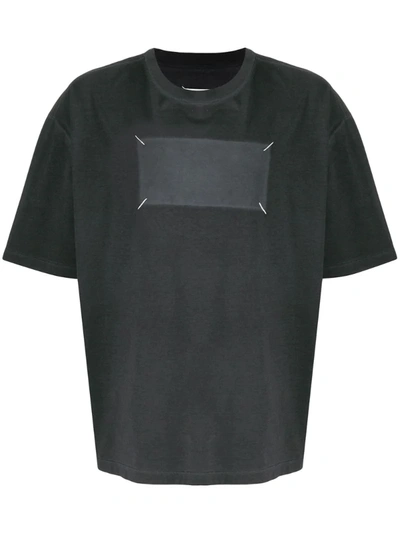 Maison Margiela Memory Of Label Crewneck T-shirt In Black | ModeSens