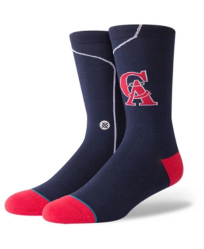 Stance Los Angeles Angels Coop Jersey Crew Socks In Navy/red