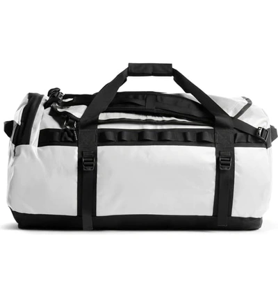The North Face Base Camp Large Duffle Bag - White In Tnf White/ Tnf Black