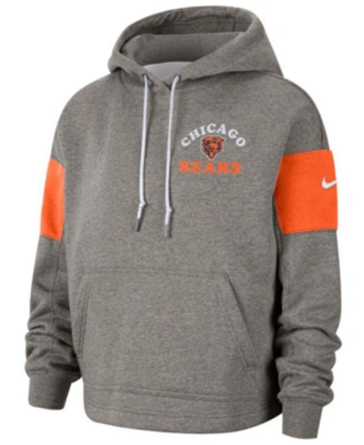 Nike Women's Chicago Bears Historic Hoodie In Gray/orange