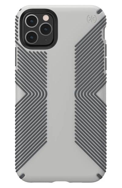 Speck Presidio Grip Iphone 11/11 Pro/11 Pro Max Case In Marble Grey/ Anthracite Grey