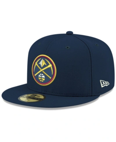 New Era Denver Nuggets Basic 59fifty Fitted Cap In Navy