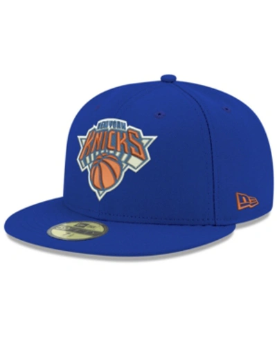 New Era New York Knicks Basic 59fifty Fitted Cap In Royalblue