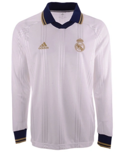 Adidas Originals Adidas Men's Real Madrid Club Team Icon Long Sleeve T-shirt  In White/black | ModeSens
