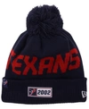 New Era Houston Texans Road Sport Knit Hat In Navy