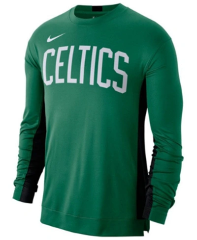 Nike Men's Boston Celtics Dry Top Long Sleeve Shooter Shirt In Green
