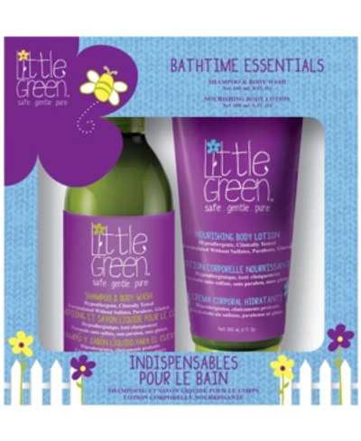 Little Green Kids Bath Time Essentials Set Of 2, 14 oz In Aqua
