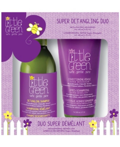 Little Green Kids Super Detangling Duo Set Of 2, 14 oz In Burnt Oran