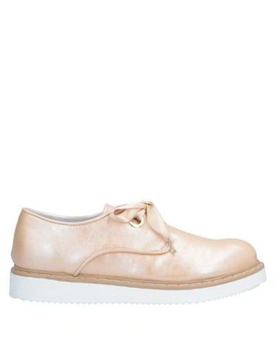 Alberto Guardiani Kids' Laced Shoes In Pale Pink