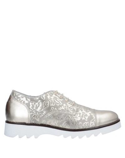 Alberto Guardiani Kids' Laced Shoes In Platinum