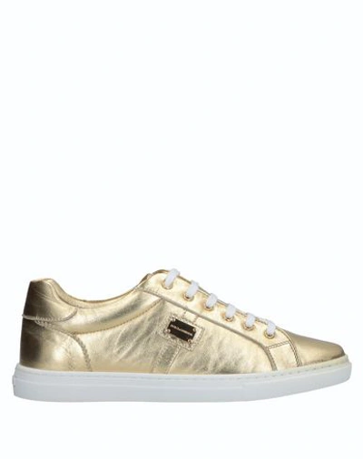 Dolce & Gabbana Kids' Sneakers In Gold