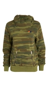 Aviator Nation Pre Book Ninja Pullover Hoodie Camouflage In Green