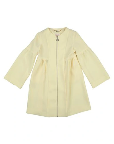 Elisabetta Franchi Kids' Overcoats In Yellow