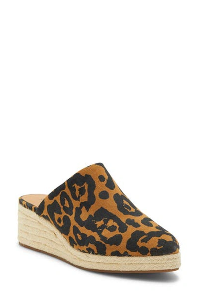 Lucky Brand Luceina Espadrille Wedge In Natural Leather